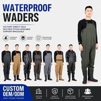 Pantalon de pêche en nylon PVC durable, conception à coutures scellées, entièrement imperméable, différents styles disponibles, livraison directe d'usine, logo personnalisé