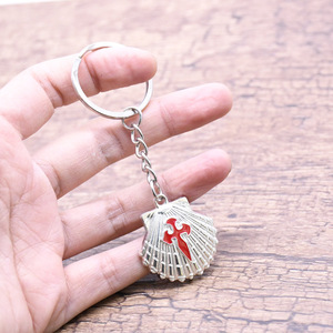 Seaside Santiago Seashell Keychain Zinc Alloy Painted Portable Business Gift - Product Image 4