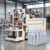 Machine d'emballage sous film rétractable semi-automatique en forme de L pour l'emballage d'eau en bouteille