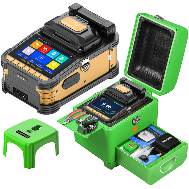 COMPTYCO S-90 High Performance Splicing Machine Fusion Splicer Machine 6 Motor Fiber Optic Fusion Splicer Fiber Optic Equipment