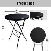 Table de bar pliable moderne en promotion – Robuste pour extérieur, gym, mariage, banquet, fête, événement