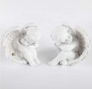 Decorazioni per la casa Cherub Statue Baby Sculpture Figurine Little Resin Angel con luce cupido Garden Statue - Product Image 2