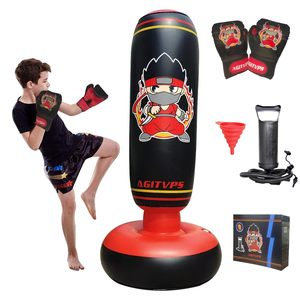 Saco de Boxeo Inflable para Niños, 66 Pulgadas, con Guantes, Bomba de Aire, Juguete de Entrenamiento con Rebote para Niños - Product Image 1