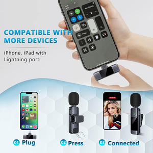 Xách tay plug-and-play Lavalier Microphone ve áo cổ áo thiết bị ghi âm không dây cho live streaming vlog tiktok cuộc phỏng vấn - Product Image 2