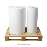Papier couché semi-brillant sur mesure Antac, matériau auto-adhésif en rouleau jumbo pour l'impression d'étiquettes de codes-barres, prix d'usine