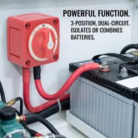 Interrupteur de batterie pour bateau, coupe-circuit 300A 3 positions, isolateur de coupure de courant double circuit haute sensibilité