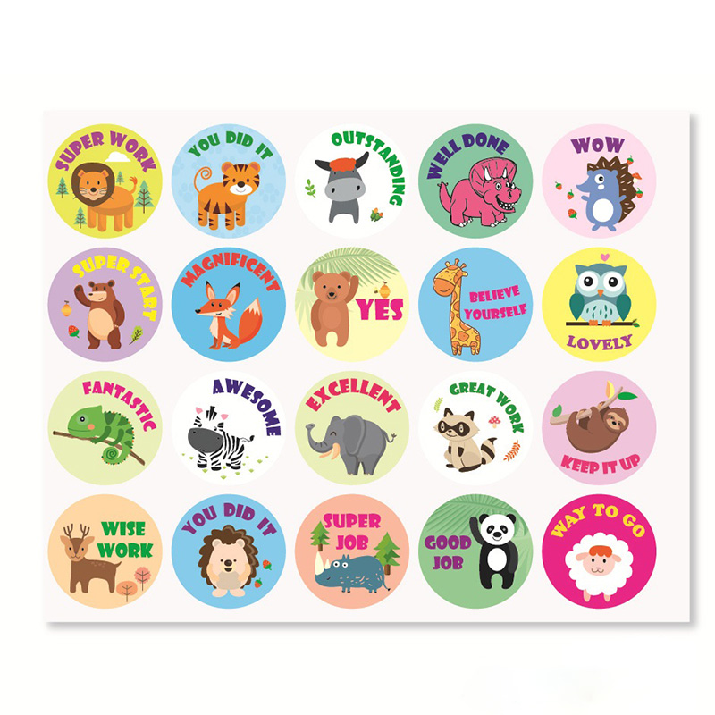 Изготовленный на заказ Печать логотипа этикетки водонепроницаемый высечки цветовой стикер карикатуры дети круглый, виниловый самоклеющиеся бумага аниме наклейки