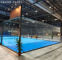 Cancha de Pádel Panorámica Interior y Exterior, Gran Cancha de Pádel de 20*10m 20*6m, Solución Personalizada para Clubes de Pádel