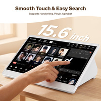Machine de karaoké Inandon Kd9max 5 en 1 avec deux haut-parleurs, disque dur de 500 Go, écran tactile HD de 15,6 pouces, système avec 2 micros sans fil, YouTube (blanc)