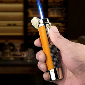 Briquet torche pour cigares 9 mm réglable en métal rechargeable au butane pour voyage - Product Image 1