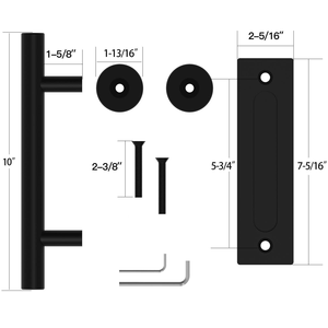 Manija de Acero al Carbono Fácil de Instalar para Puertas de Granero y Diversas Puertas de Madera - Product Image 2