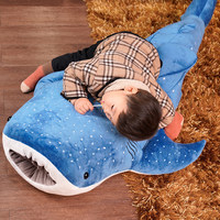 Boneka Hiu Besar Super Lembut Isi Kapas PP, Boneka Paus Laut, Bantal Boneka, Hiu Paus Kreatif