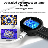 Kaca Pembesar Digital Portabel Anak-Anak GVDA 100X 16MP Plastik ABS dengan Lampu LED untuk Smartphone