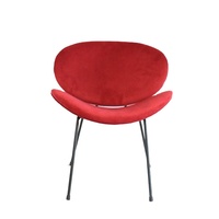 Chaise de salle à manger moderne en tissu rembourré avec dossier en forme de coquille pour la maison, le salon et la salle à manger (vente en gros)