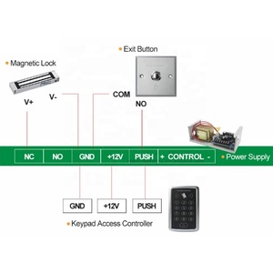 Interruptor de Botón de Salida de Bajo Voltaje de Aleación de Aluminio Inteligente de 12V/24V, Botón de Salida de Puerta de Aleación de Aluminio de 12V CC NO / <span class=keywords><strong>COM</strong></span> - Product Image 6