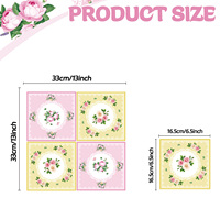 Ensemble de vaisselle Camellia pour les occasions festives pour Pâques Ramadan Anniversaire Graduation et fêtes de Noël-Assiette en papier et décor de tasse