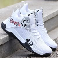 Chaussures de basket-ball antidérapantes pour hommes, tissu en maille léger pour les matchs de basket-ball et les sports décontractés quotidiens