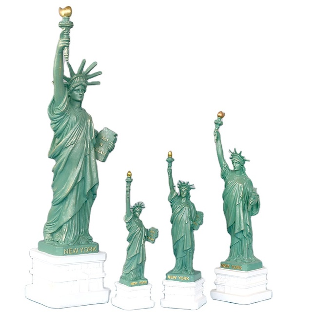 Custom Resin US Landmark Souvenir Small Statue of  Liberty Resin Figurines Sculptures