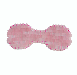 Outils de beauté pour spa : masseur en pierres précieuses, masque en quartz rose, coussin oculaire tissé en jade pour le soulagement des yeux - Product Image 1