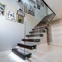 Escalier flottant ACE, escalier en bois caché, escalier flottant moderne pour l'intérieur