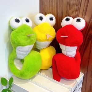 Nueva Llegada 38cm Año Nuevo Serpiente Con Ojos Grandes Juguete Peluches Suave Lindo Animal de Peluche Mano Slap Pulsera Clip Anillo - Product Image 3