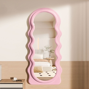 Espejos Rosados Más Vendidos para Decoración, Espejos de Pie, Espejos Creativos con Forma de Ola, Decoraciones DIY para <span class=keywords><strong>Interiores</strong></span> - Product Image 2
