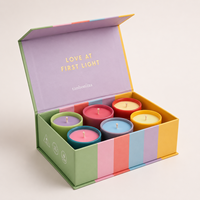Boîte d'expédition personnalisée pour bougies et cire fondante avec insert en papier pour emballage de coffret cadeau de bougies