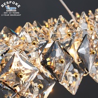 Suspendu De Luxe Lustre En Cristal Or Moderne Lustres K9 Pendentif En Cristal Lumière led Lustre Pour La Décoration De La Maison