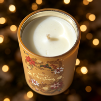Ensemble cadeau de bougies parfumées en céramique de luxe classiques de Noël, boîte de bougies aromatiques festives pour la décoration et les cadeaux de Noël