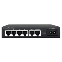 Commutateur PoE NF1006 à prix réduit, 6 ports 10/100 Mbps, fibre optique, Gigabit Ethernet, non géré, commutateur réseau IP GSM