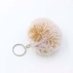 Toptan renkli Pom Pom Faux kürk topu ponpon anahtarlık Frost kişilik ponpon peluş kızlar için anahtar zincirleri kadın çantası charms - Product Image 5