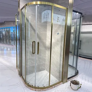 China fornecedor banheiro deslizante porta de vidro temperado chuveiro quarto