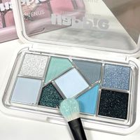 Meilleure palette d'ombres à paupières premium 9 couleurs logo personnalisé palette d'ombres à paupières imperméable longue durée fard à paupières multichrome