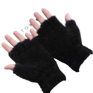 Guantes <span class=keywords><strong>de</strong></span> Invierno <span class=keywords><strong>de</strong></span> Lujo TOPSSPLQ79, Medios Dedos, Color Sólido, Nuevo - Product Image 6