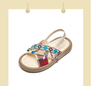 Nouvelles sandales plates pour filles, chaussures d'été pour enfants, chaussures de princesse douces à semelle souple - Product Image 5