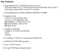 MBD-H12SSW-NT Motherboard Server WIO Proprietary dengan Soket AMD Tunggal SP3, Mendukung DDR4