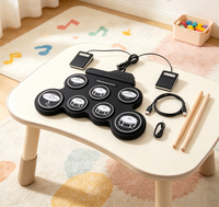 Kit de batterie électronique USB portable, pliable et enroulable, avec technologie sensible à la force, 9 kits de batterie intégrés et métronome