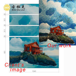 Pedido personalizado Beachfront Cottage Glass Mosaic Tile Art Mosaic Tiles para decoración de paredes - Product Image 4