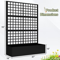 Vente en gros de jardinières décoratives en métal personnalisées pour l'extérieur, gravure laser 3D, imperméables, durables, écran d'intimité en aluminium