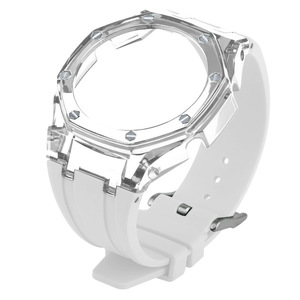 Kit de Modificación Compatible con <span class=keywords><strong>Casio</strong></span> GM-2100 / GA-2100 / GMA-S2100, Estilo AP, Carcasa Transparente Glaciar con Correa de Silicona - Product Image 1