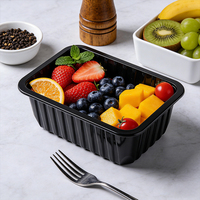 Groothandel recyclebare PP PLA plastic trays voedselcontainers groenten fruit voedselverpakkingsdoos voor koudeketen verse voeding