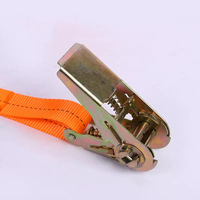 Sangle de fixation automatique rétractable 25 mm 800 kg 3 m avec un crochet, sangle à cliquet, ensemble de sangles de fixation en polyester pour l'exploitation minière