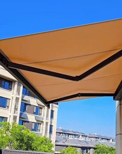 Nhôm ngoài trời đầy đủ hộp không thấm nước điện có thể thu vào PVC trang trí sân vườn dù để che nắng - Product Image 3