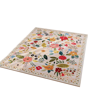 Alfombra Moderna Floral de Lana/Seda Reversible Antideslizante Hecha a Máquina, Gruesa, Apta para Mascotas, Grande, para Sala de Estar, Precio de Fábrica al Por Mayor - Product Image 1