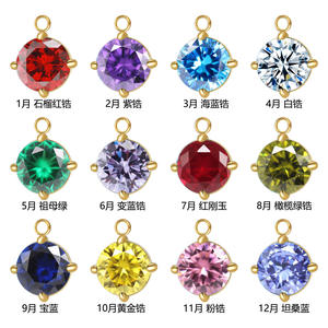 قطرة ماء الزركون حجر عيد ميلاد صغيرة قلادة على شكل كمثرى الفولاذ المقاوم للصدأ حامل حجر قلادة الأقراط ديي قلادة - Product Image 6