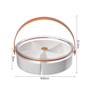 Vassoio Creativo e Alla Moda per Soggiorno, Piatto Portatile Trasparente in <span class=keywords><strong>Plastica</strong></span> per Frutta, Contenitore in <span class=keywords><strong>Plastica</strong></span> con Coperchio - Product Image 5