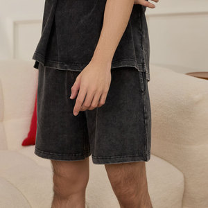 กางเกงขาสั้นผู้ชายสไตล์ใหม่ล่าสุด น้ำหนักเบา เป็นมิตรกับสิ่งแวดล้อม ผ่านกระบวนการฟอกสีแบบแอซิดวอช ผู้ผลิตเสื้อผ้าคุณภาพสูง กางเกงขาสั้นฟอกสีแบบแอซิดวอชสั่งทำได้ - Product Image 3