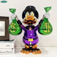 À vendre : Sculpture de canard milliardaire en chrome Pop Art moderne de 40 cm