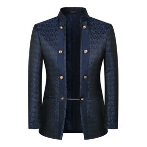 Bộ vest nam 3 mảnh dáng ôm, cổ đứng, đơn hàng khuy, kiểu dáng lịch lãm năm 2025, dành cho đám cưới - Product Image 2