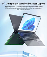 Oem Odm Barato Venta 14 Pulgadas Laptop M2 256Gb 512Gb 1Tb 2Tb Ssd Intel N95 4500Mah Batería Bt 4,2 Negro Transparente Business Laptop